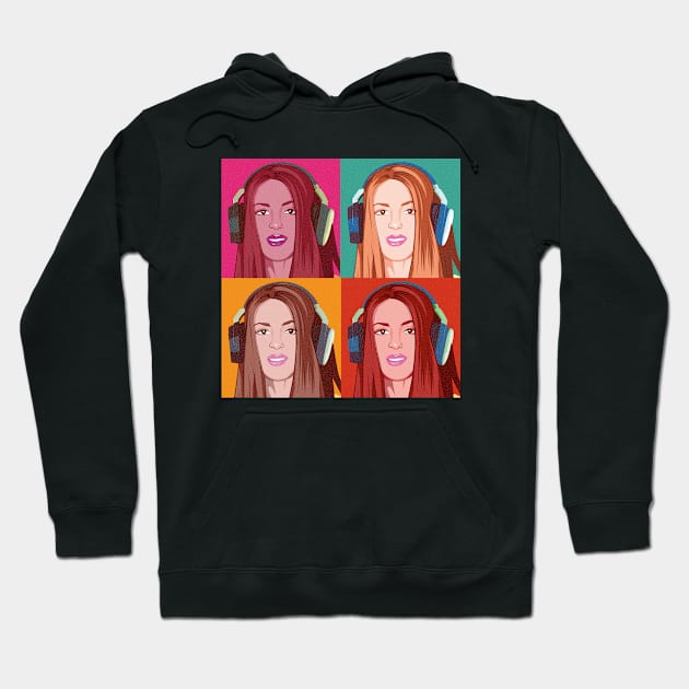 Shakira Pop Art Hoodie by HarlinDesign